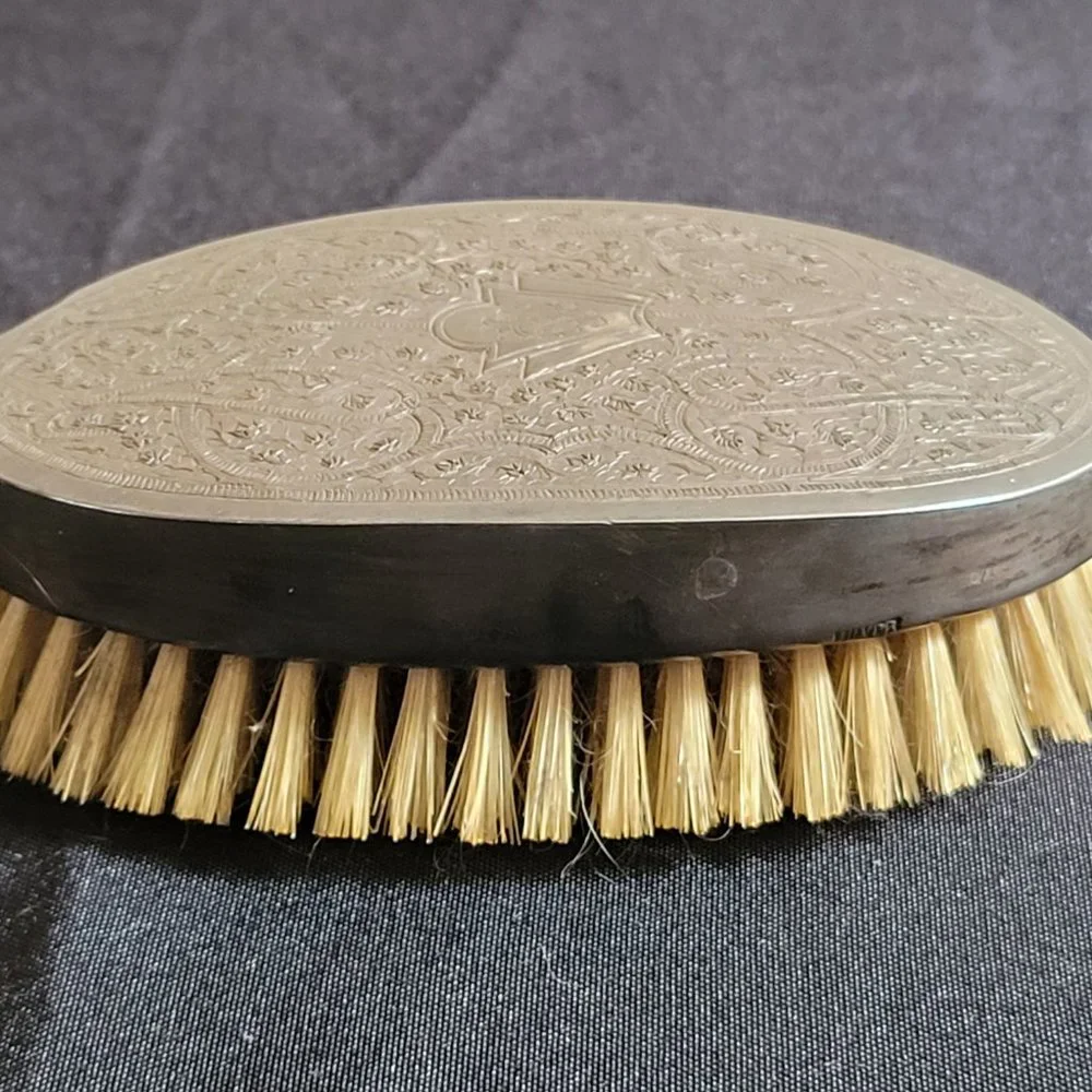 2pc Vintage Silver Hair/Cloth Brushes.